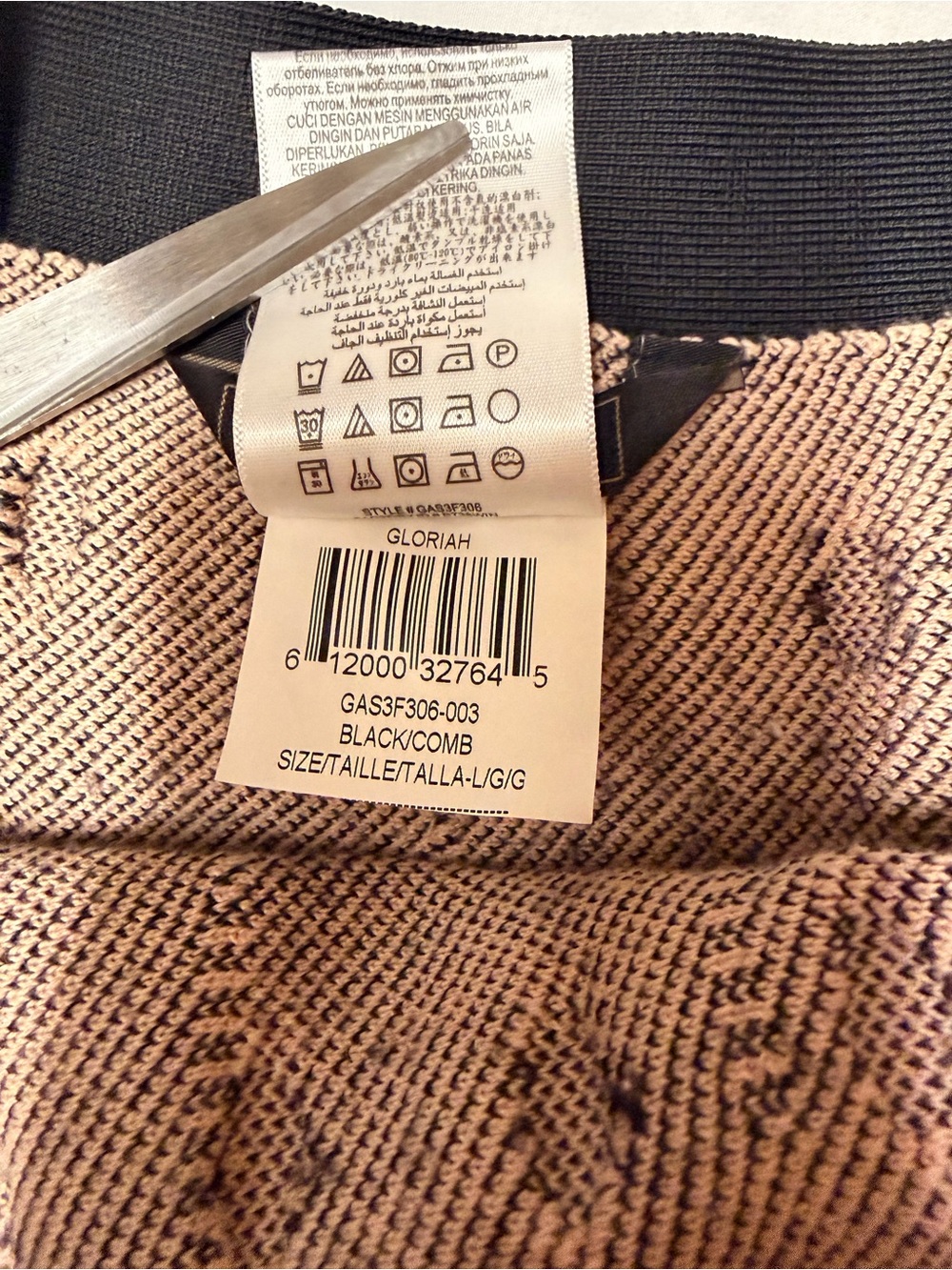 BCBG Maxazria Black Mini Skirt with Cream Polka Dot Preppy Skater Size Large - Picture 5 of 9